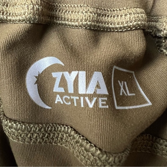 Zyia Active Unwind Women’s Olive Green Fitted Jogger Pants Wide Waistband, XL - Picture 8 of 10